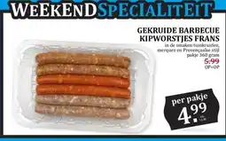 Boon`s Markt GEKRUIDE BARBECUE KIPWORSTJES FRANS aanbieding
