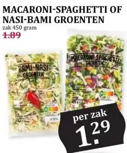 Boon`s Markt MACARONI-SPAGHETTI OF NASI-BAMI GROENTEN aanbieding