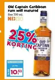 Boon`s Markt Old Captain Caribbean rum well matured aanbieding
