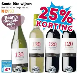 Boon`s Markt Santa Rita wijnen aanbieding