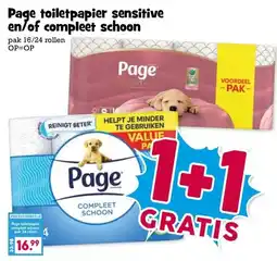 Boon`s Markt Page toiletpapier sensitive en/of compleet schoon aanbieding