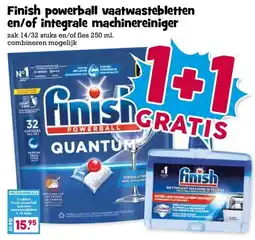 Boon`s Markt Finish powerball vaatwastebletten en/of integrale machinereiniger aanbieding