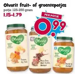 Boon`s Markt Olvarit fruit- of groentepotjes aanbieding