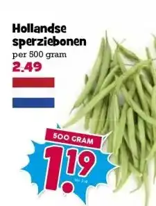 Boon`s Markt Hollandse sperziebonen aanbieding