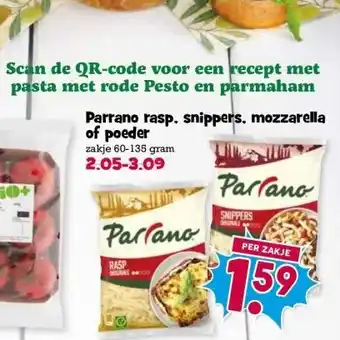 Boon`s Markt Parrano rasp, snippers, mozzarella of poeder aanbieding