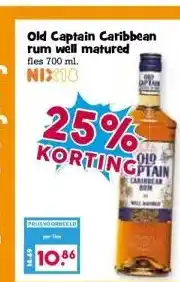 Boon`s Markt Old Captain Caribbean rum well matured aanbieding