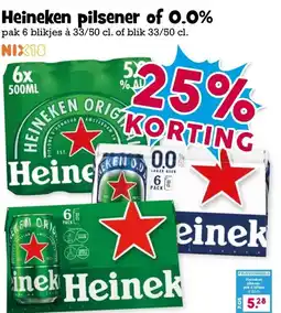 Boon`s Markt Heineken pilsener of 0.0% aanbieding