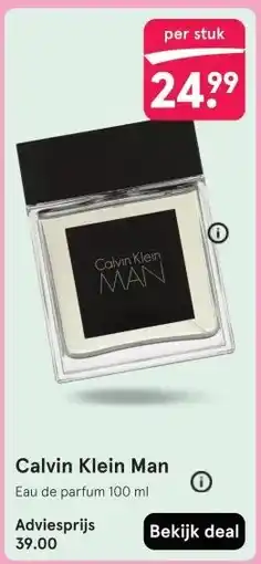 Etos Calvin Klein Man Eau de parfum 100 ml aanbieding