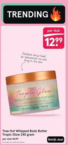 Etos Tree Hut Whipped Body Butter Tropic Glow 240 gram aanbieding
