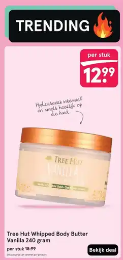 Etos Tree Hut Whipped Body Butter Vanilla 240 gram aanbieding