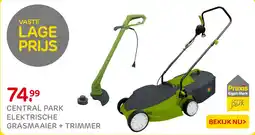 Praxis Central park elektrische grasmaaier trimmer aanbieding