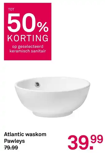 Karwei Atlantic waskom Pawleys aanbieding