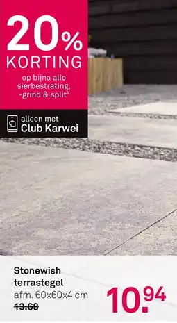 Karwei Stonewish terrastegel aanbieding