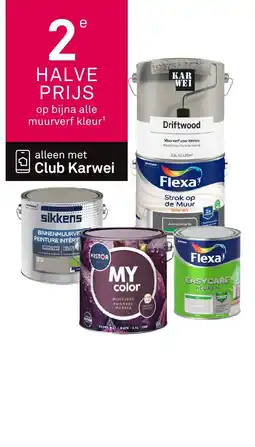Karwei Op bijna alle muurverf kleur aanbieding