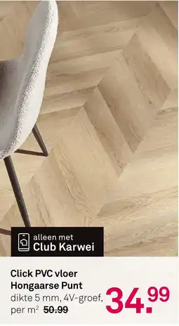 Karwei Click PVC vloer Hongaarse Punt aanbieding