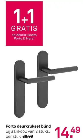 Karwei Porto deurkrukset blind aanbieding
