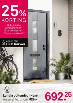 Karwei Lundia buitendeur Henri aanbieding