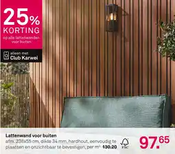 Karwei Lattenwand voor buiten aanbieding
