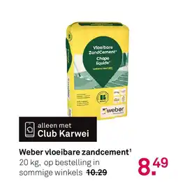 Karwei Weber vloeibare zandcement aanbieding
