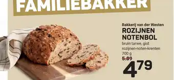 Ekoplaza Bakkerij van der westen rozijnen notenbol aanbieding
