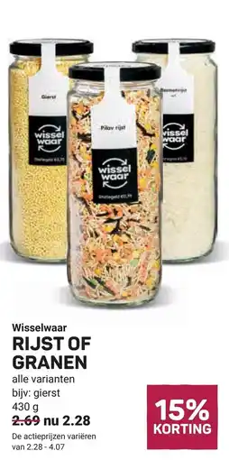 Ekoplaza Wisselwaar rijst of granen aanbieding