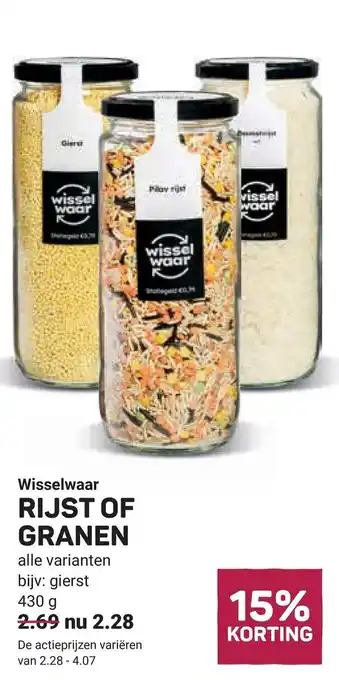 Ekoplaza Wisselwaar rijst of granen aanbieding