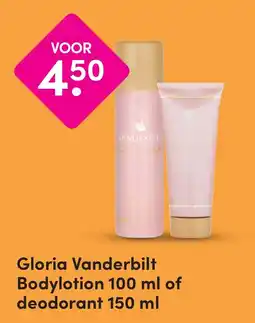 DA Gloria Vanderbilt Bodylotion of deodorant aanbieding