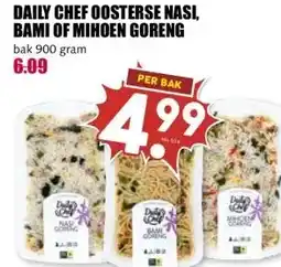 MCD Supermarkt DAILY CHEF OOSTERSE NASI, BAMI OF MIHOEN GORENG aanbieding