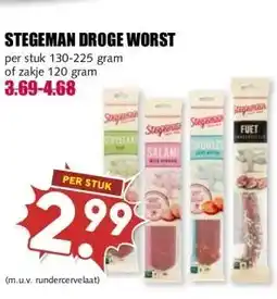 MCD Supermarkt STEGEMAN DROGE WORST aanbieding