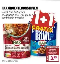 MCD Supermarkt HAK GROENTECONSERVEN aanbieding