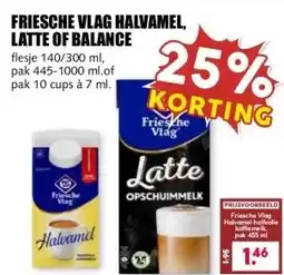 MCD Supermarkt FRIESCHE VLAG HALVAMEL, LATTE OF BALANCE aanbieding