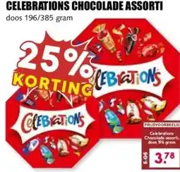 MCD Supermarkt CELEBRATIONS CHOCOLADE ASSORTI aanbieding