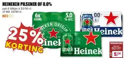 MCD Supermarkt HEINEKEN PILSENER OF 0.0% aanbieding