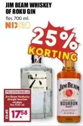 MCD Supermarkt JIM BEAM WHISKEY OF ROKU GIN aanbieding