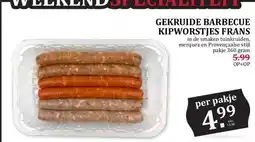 MCD Supermarkt GEKRUIDE BARBECUE KIPWORSTJES FRANS aanbieding