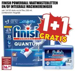 MCD Supermarkt FINISH POWERBALL VAATWASTEBLETTEN EN/OF INTEGRALE MACHINEREINIGER aanbieding