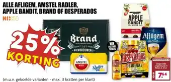 MCD Supermarkt ALLE AFLIGEM, AMSTEL RADLER, APPLE BANDIT, BRAND OF DESPERADOS aanbieding
