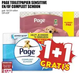 MCD Supermarkt PAGE TOILETPAPIER SENSITIVE EN/OF COMPLEET SCHOON aanbieding