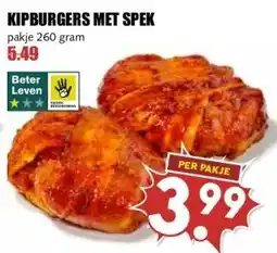 MCD Supermarkt KIPBURGERS MET SPEK aanbieding