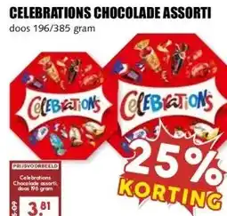 MCD Supermarkt CELEBRATIONS CHOCOLADE ASSORTI aanbieding