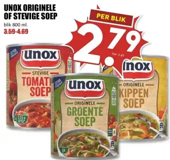 MCD Supermarkt UNOX ORIGINELE OF STEVIGE SOEP aanbieding