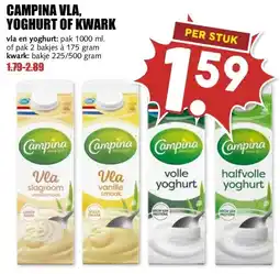 MCD Supermarkt CAMPINA VLA, YOGHURT OF KWARK aanbieding