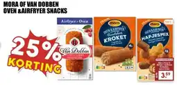 MCD Supermarkt MORA OF VAN DOBBEN OVEN &AIRFRYER SNACKS aanbieding