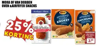 MCD Supermarkt MORA OF VAN DOBBEN OVEN &AIRFRYER SNACKS aanbieding