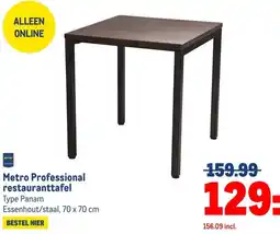 Makro Metro Professional restauranttafel aanbieding