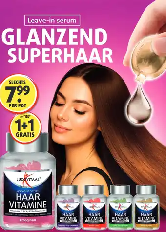 Lucovitaal Leave-in serum GLANZEND SUPERHAAR aanbieding