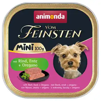 Zooplus 64x 100g Animonda vom Feinsten Adult Mini met rund, eend + oregano natvoer voor honden aanbieding