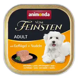Zooplus voordeelverpakking 44x150g met gevogelte & noedels animonda vom Feinsten Adult nat hondenvoer aanbieding
