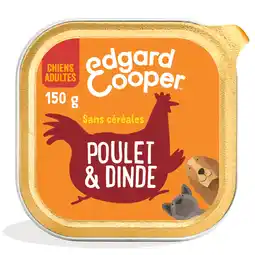 Zooplus 22x 150g Edgard & Cooper Hond Adult graanvrij natvoer met kip en kalkoen aanbieding