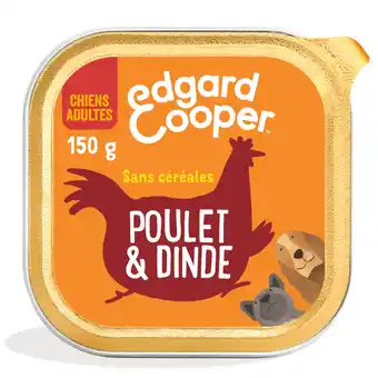 Zooplus 22x 150g Edgard & Cooper Hond Adult graanvrij natvoer met kip en kalkoen aanbieding